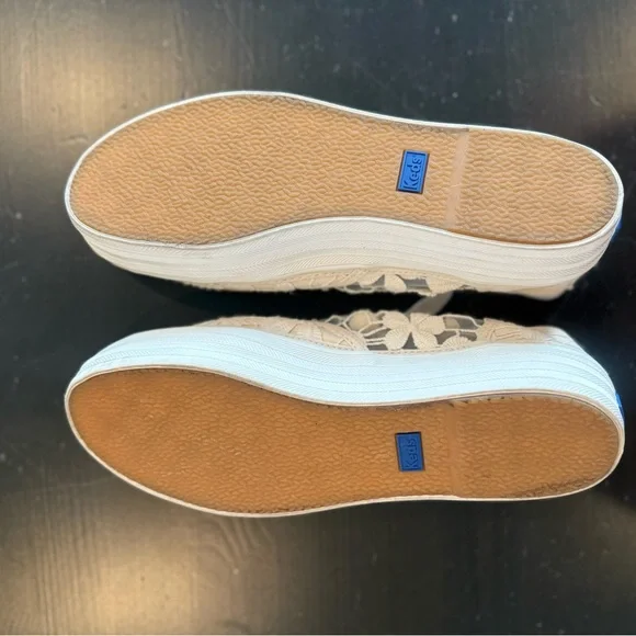 Keds Women's Cream Floral Lace Sneakers - Picture 3 of 5